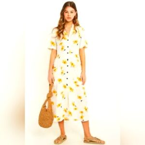 Urban Outfitters button front midi dress